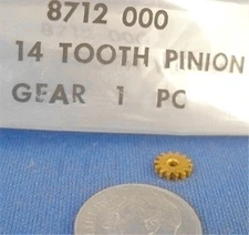 1 Aurora AFX SLOT CAR 14T Brass Pinion Gears OEM #8712