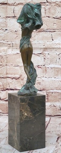Spectaculare Bronze Akt Frau Skulptur von J Erte Collectos Edition Kunstwerk - Bild 4 von 10
