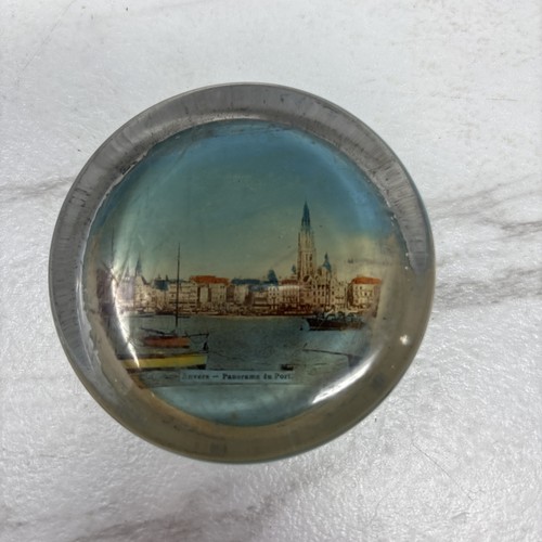 Vintage anvers panorama du port paper weight - Picture 2 of 4