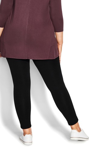 Women's Plus Size Pull On Ponte Pant Black - Picture 4 of 6