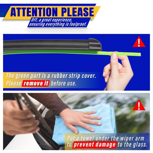 Honda Fit Windshield Wipers Replacement Set of 3 - 28"/14"/14" U/J Hook - Picture 7 of 8