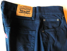Levis 511 Slim Fit Soft Brushed Denim Jeans Dark Blue 14 Regular 27 x 27 Unisex