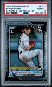2024 Bowman Draft Hagen Smith Chrome Steel Metal Refractor 1st #67/100 **Pop 5**