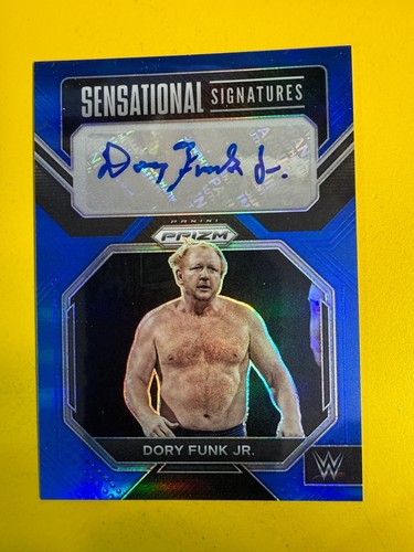 DA100165 2023 Panini Prizm WWE Sensational Signatures Blue AUTO Dory Funk Jr. /49