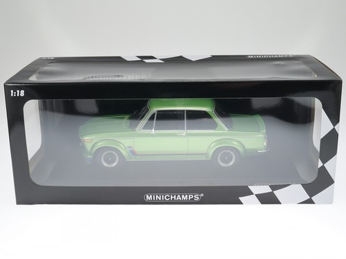 BMW e20 2002 Turbo 1973 verde met. modelo de coche 155026206 Minichamps 1:18 - Imagen 6 de 6