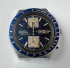 SEIKO 6138-0030 Automatic Chronograph Watch Vintage Mens KAKUME Blue Dial 21 J