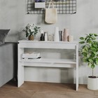 High Gloss White Console Table 102x30x80 cm Engineered Wood Hallway Entry Shelf
