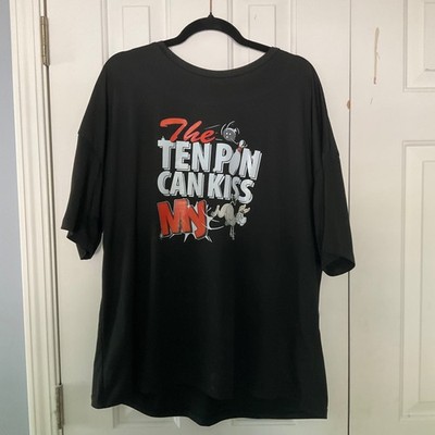 Bowling T Shirt Men or Women Black 3X Funny Bowling Ten Pin gently used