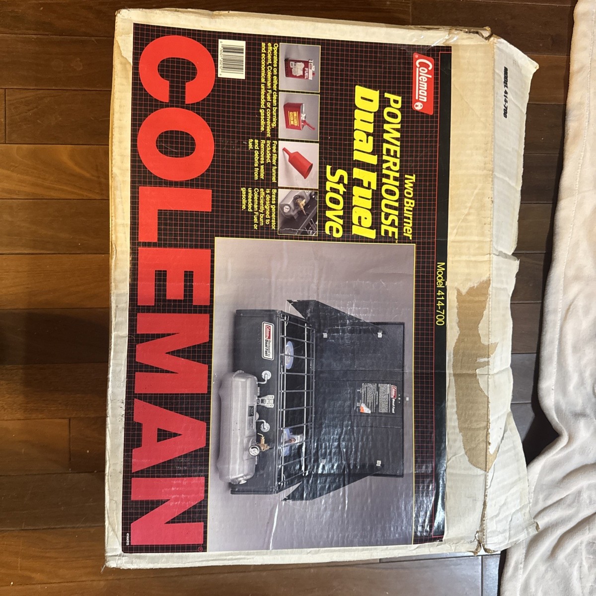 COLEMAN POWERHOUSE UNLEADED 414 DUAL FUEL TWO BURNER CAMP