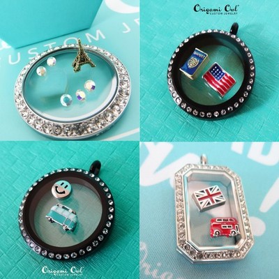 Origami Owl EIFFEL TOWER Passport VW Micro Bus British Flag DOUBLE DECKER BUS