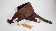 NEW Genicci Belt Women's 100 Buffalo Leather Wide Cross Waist Brown