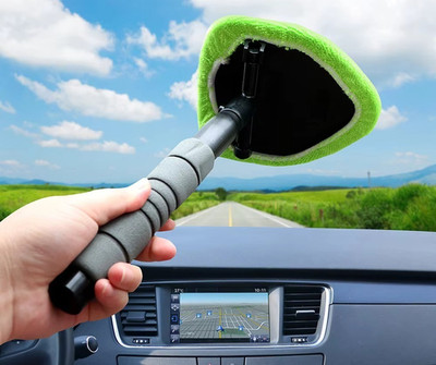 Windshield Cleaning Tool Kit Car Window Glass Wiper Cleaner Brush Pad Extendable