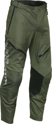 Thor Terrain In-the-Boot MX Enduro Bike Pants Charcoal Grey/Military Green