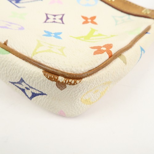 Louis Vuitton Monogram Multicolor Pochette Accessoires Blanc M92649 Used F/S - Picture 13 of 24