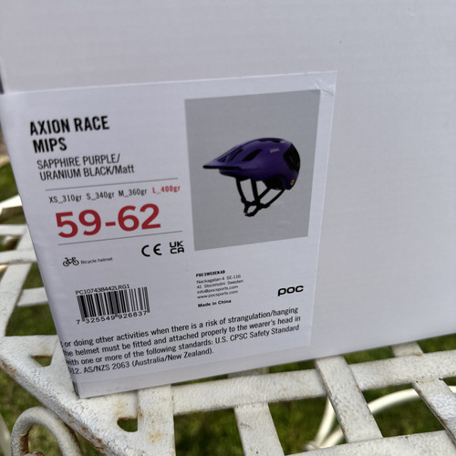 POC Axion Race MIPS Fahrradhelm Sapphire Purple/Black Größe L 59-62 NEU - Bild 2 von 8