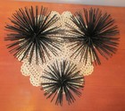 Metal Black To Gold Atomic Era Starburst Sea Urchin Wall Hanging Decor Set Of 3