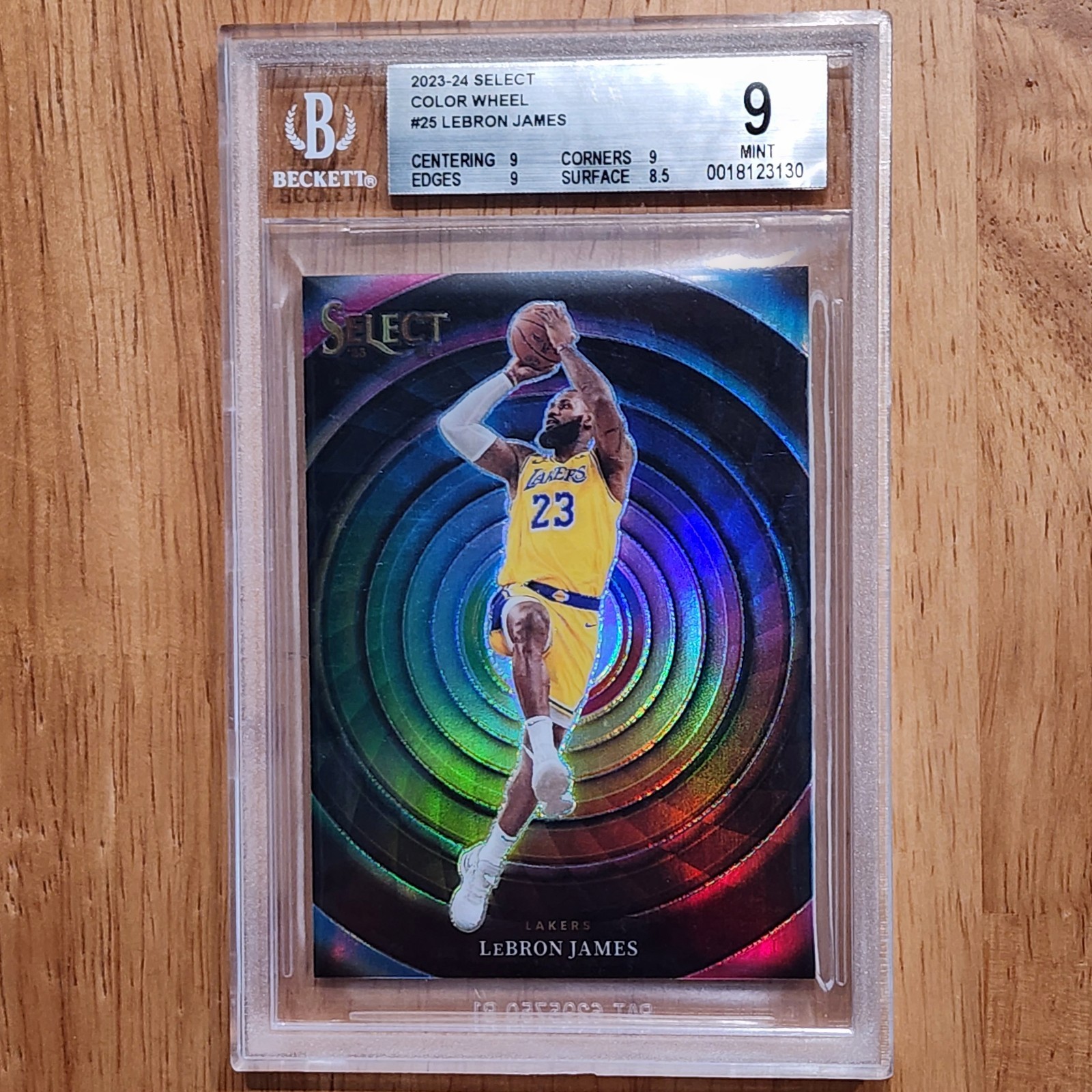 🔥🔥2023-24 Select Lebron James Color Wheel SSP Lakers 9 Mint Lakers
