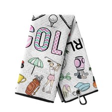 Printed Golf Towels for Golf Bags Golf Accessories for Women Funny Golf Towel