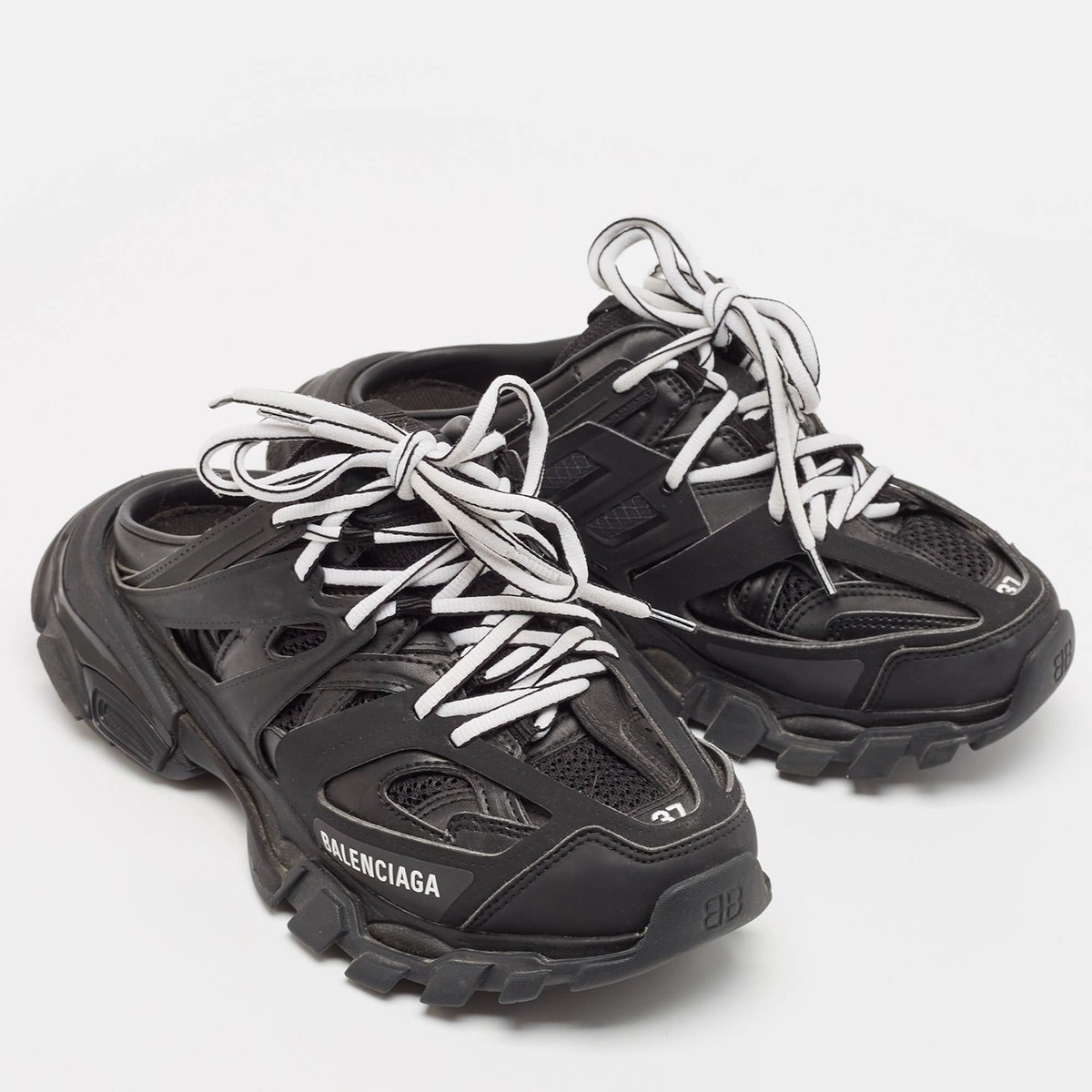 BALENCIAGA ブラック ミュール 37 BALENCIAGA ブラック ミュール 37 BALENCIAGA ブラック レザー