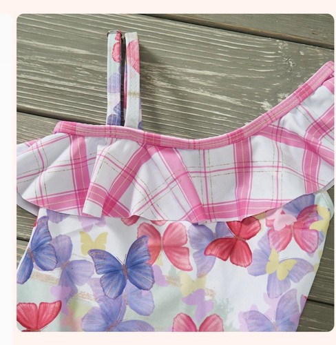 6-6x Pete And Lucy Free Like A Butterfly One Pc Swimsuit New - Picture 2 of 4