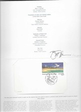 US  FDC CEREMONY PROGRAM  1986 TO 1989  LOT OF 4 SIGNED BY STAMP DESIGNER