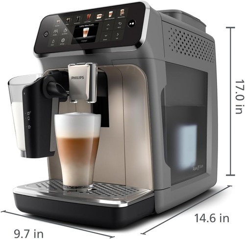 Philips 4400 LatteGo Macchina da espresso automatica | 12 ricette | Grigio | EP4444/90 - Foto 2 di 5