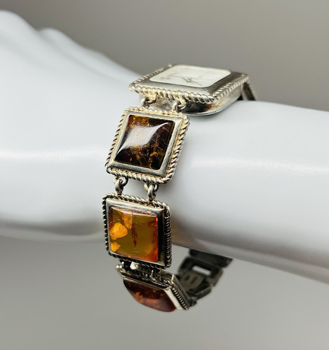 Vintage Rivage Baltic Amber Women’s Watch Sterling Silver 925