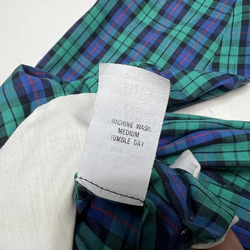 Vintage Plaid Dress Girls Size 4 Long Sleeve White Collar Tartan USA 90s - Picture 9 of 9
