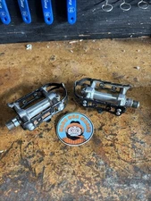 Kyokuto Pro VICII Road Pedals Flat 9/16", Aluminum, Black