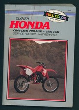 Honda CR 60 80 125 Clymer Manual (81-88) Pro-Link CR60R CR80R CR125R ATAC GL38