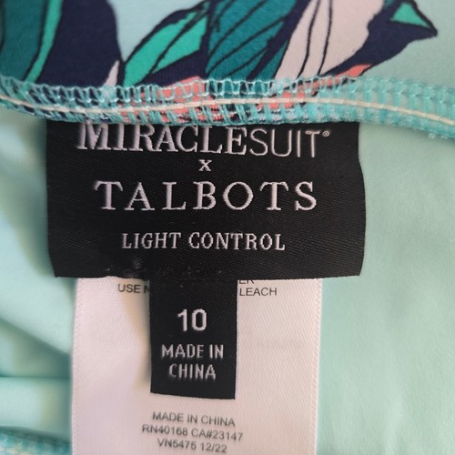 Miraclesuit x Talbots Light Control Tropical Leaf Print Swim Skirt Size  10 - Picture 4 of 7