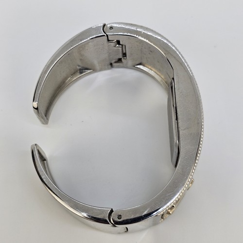 Chico's Open Cuff Watch Women 25MM White Dial Gray Band 5.5" New Battery - Picture 9 of 12