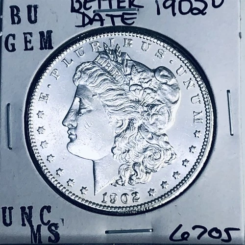 1902 O BU GEM MORGAN SILVER DOLLAR UNC MS+++ U.S. MINT RARE COIN 6705