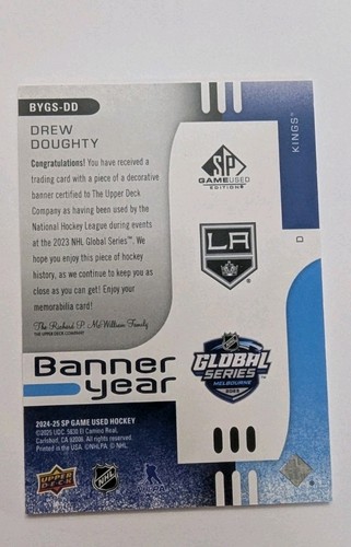 2024-25 SP Game Used Global Series Banner Year Relics Drew Doughty - Foto 2 di 2