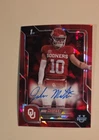 2025 Bowman Chrome University Sapphire Football Red John Mateer #1