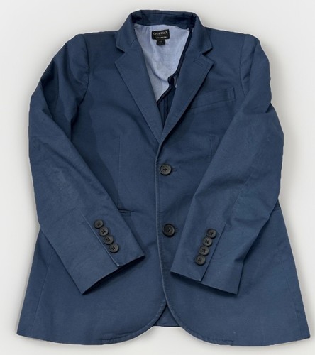 Boys J.Crew Crewcuts Suit Jacket Flex Chino Blue Blazer Sz 10 - Picture 4 of 10