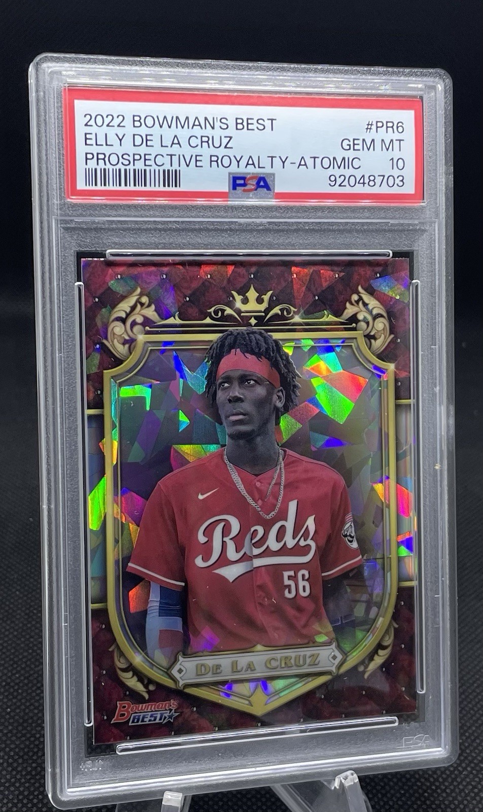 PSA 10 Elly De La Cruz ROOKIE ATOMIC REFRACTOR 2022 Bowman's Best 1st Year view 7