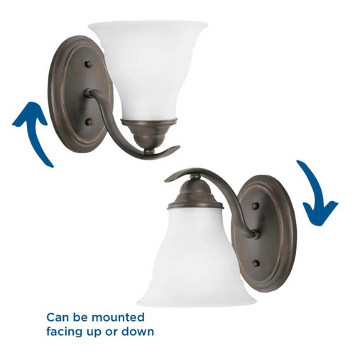 Progress Lighting P3190 Trinity Single-Light Bathroom Sconce - Chrome - Picture 7 of 12