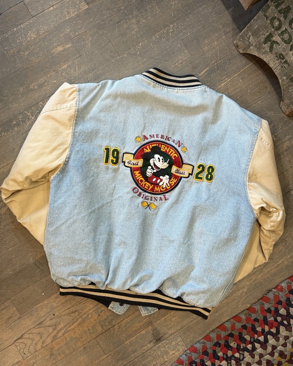 Vintage 90's Disney Mickey Mouse 1928 Men's Varsity Bomber