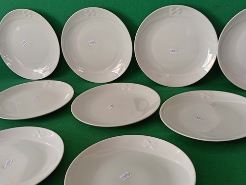 SET 9 PIATTI DA FRUTTA LE PORCELLANE BARILLA FARFALLE PORCELLANA ANNI '80. CJ90 - Foto 2 di 6