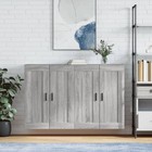 Grey Sonoma Engineered Wood Wall-Mounted Storage Cabinets 2pcs 69.5x34x90cm Set