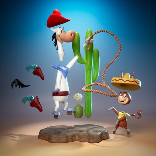 UNPAINTED Quick Draw McGraw Baba Looey 3D Printed Model Kit UW - Picture 7 of 7