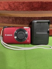 Canon PowerShot A2200 14.1 MP Digital Camera Red Slim Cute *Tested Working Read*