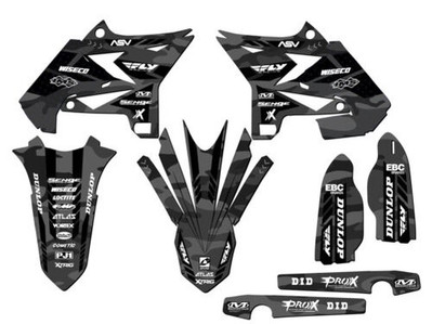 2008-2014 Für UFO Restyle YZ 125 Apache Grau Senge Grafiken Set Kompatibel