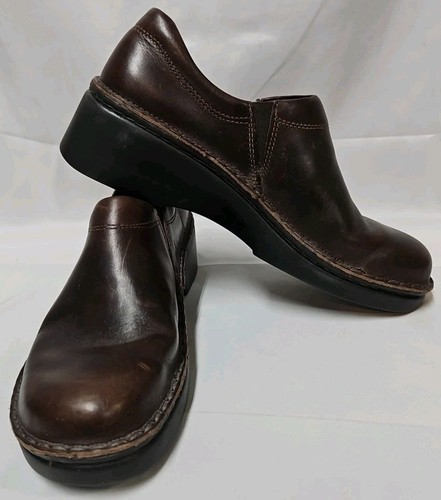 Naot Arianna Brown Leather Clogs Slip On Loafers Shoes EU Size 42 US 11-11.5 GUC - Picture 3 of 17