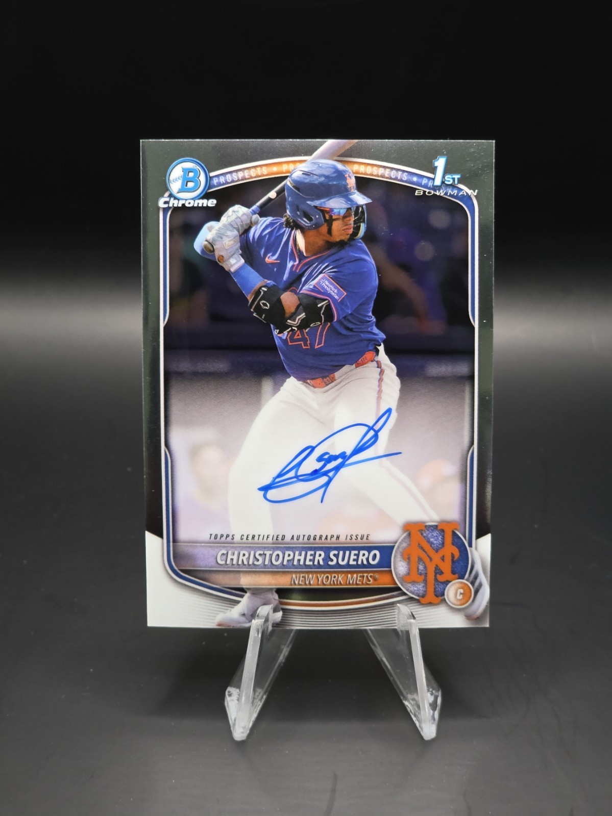 2025 Bowman Chrome 1st Christopher Suero Prospect Auto #CPA-CSU New York Mets 