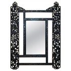 LOVELY ORNATELY CARVED VINTAGE CHINESE DRAGON WALL MIRROR WITH ORIGINAL PLATE