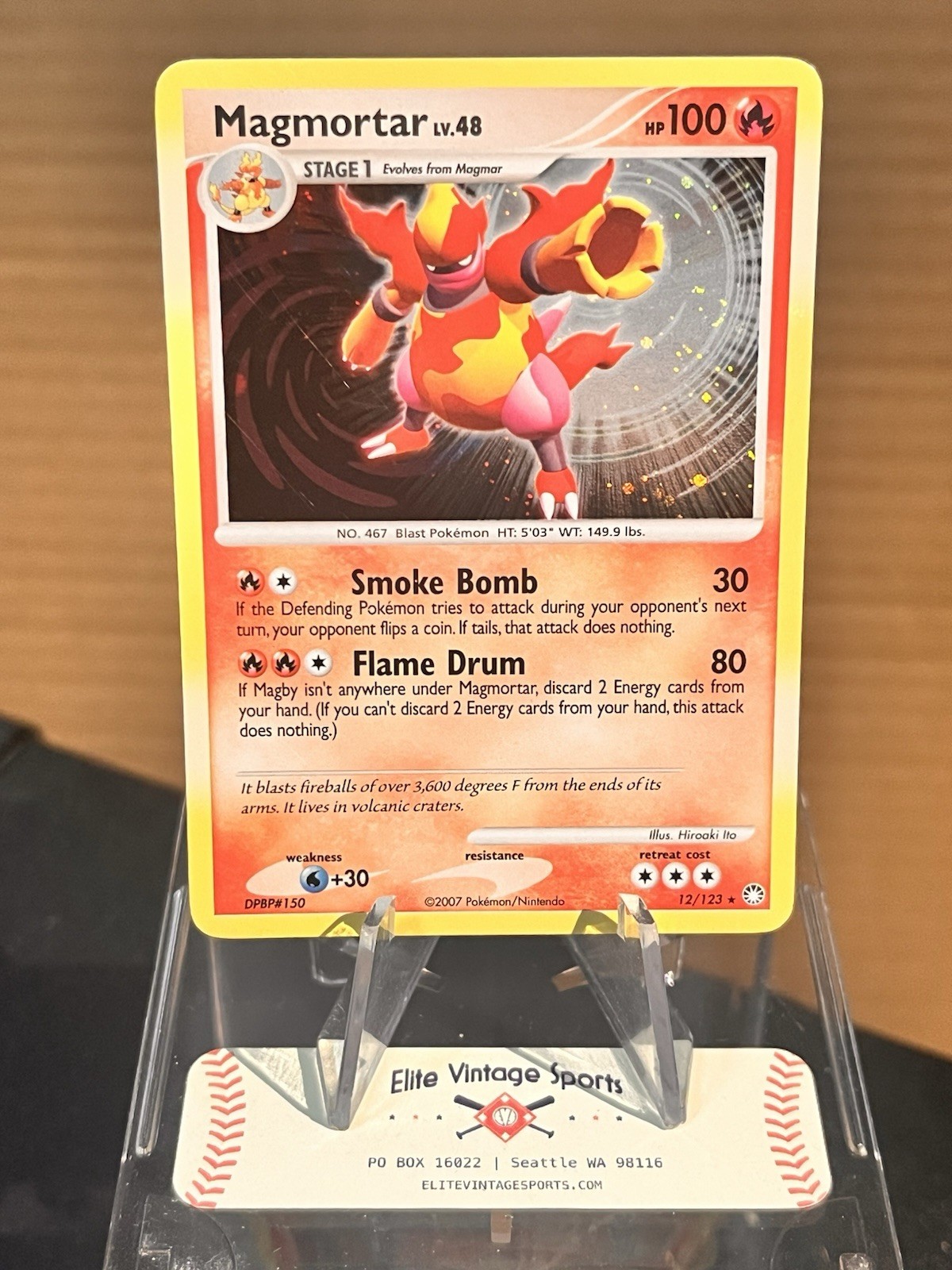 2007 Pokémon Magmortar 12/123 Mysterious Treasures Holo