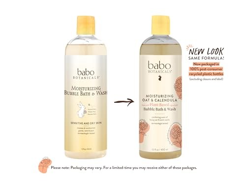 Babo Botanicals Moisturizing Plant-Based 2-in-1 Bubble Bath & Wash - with - Picture 2 of 10