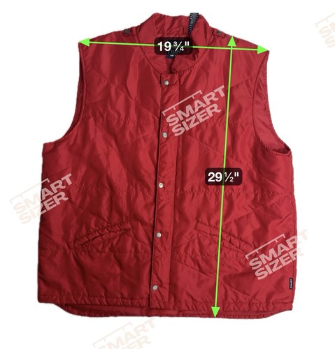 Chaps Men's XXL Tall Quilted Insulated Non-Down Vegan Zip Puffer Vest Red - Picture 3 of 12